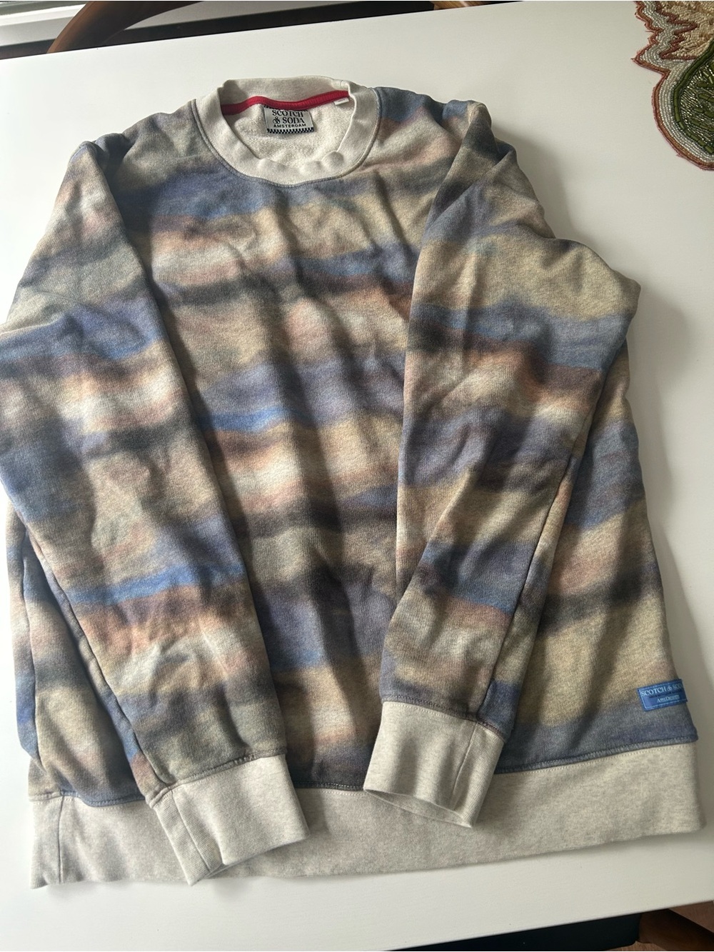 Scotch & Soda Multicolor Washed Stripe Crewneck Sweater